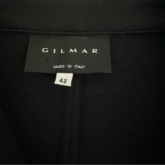 GILMAR Blazer Jacket Women’s 42 EUC Black Button Front Italy Long Sleeves - Picture 4 of 9
